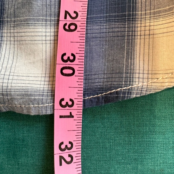 AMERICAN RAG Mens 100% Cotton Blue/White Plaid Button Down Long Sleeve Shirt  L - Picture 7 of 8